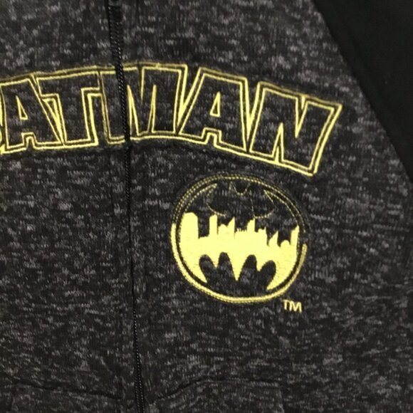 Batman Trademark Kids Hooded Sweatshirt Unisex Zip Front Heavy Knit Size Kids 6 - Picture 3 of 6